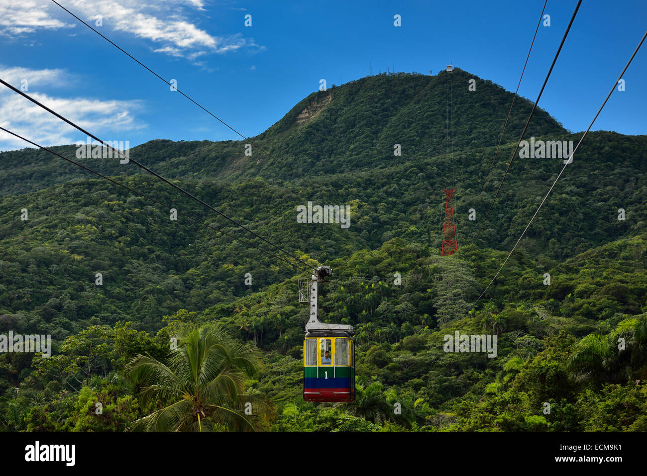 Seilbahn am Mount Isabel de Torres Nationalpark Puerto Plata Dominikanische Republik Stockfoto