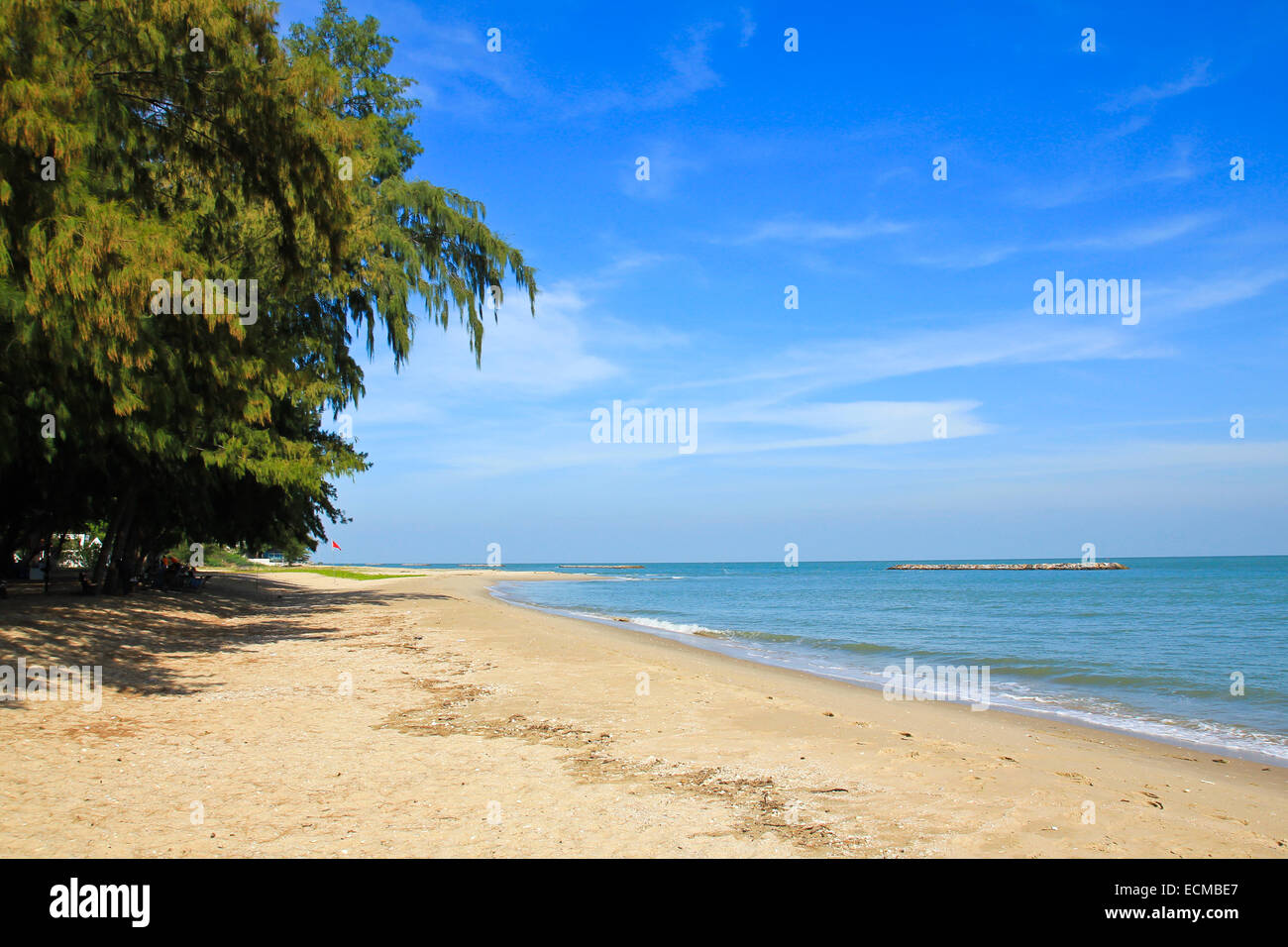 Chao Samran Beach, Phetchaburi, Thailand. Stockfoto