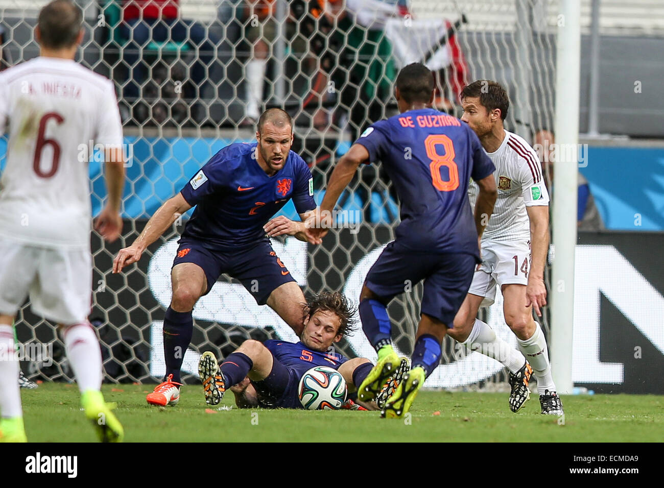 2014 FIFA World Cup - Gruppe B Spiel, Spanien 1-5 Niederlande abgehaltenen Arena Fonte Nova, Salvador wo: Salvador, Brasilien als: 13. Juni 2014 Stockfoto