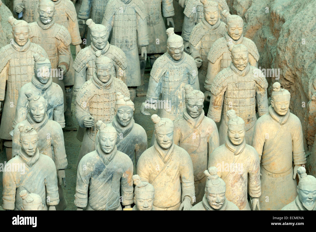 Terrakotta-Armee, Halle 1, Mausoleum des ersten Qin Kaiser, Xi ' an, Provinz Shaanxi, China Stockfoto