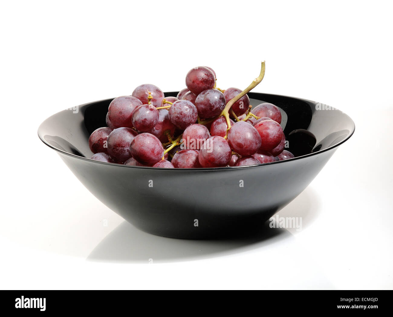 Trauben in der Schüssel - Stock Bild Stockfoto