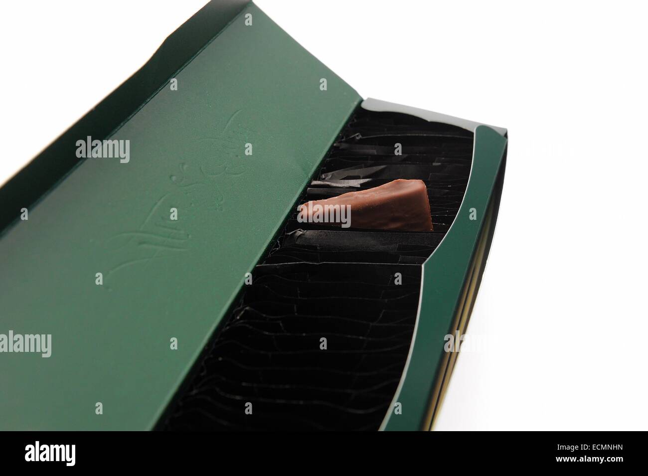 Nach acht Schokolade Münzstätten Stockfoto