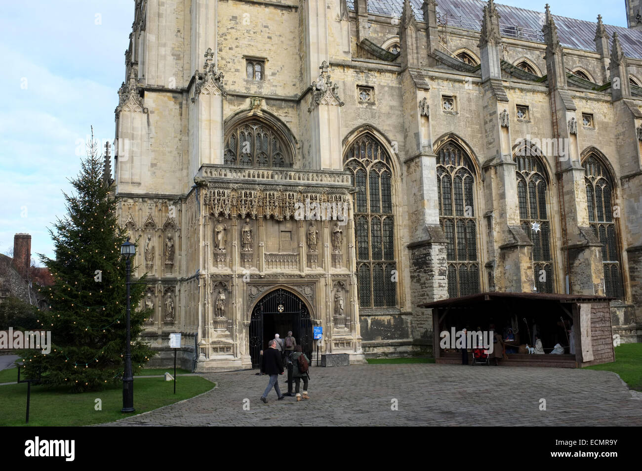 Canterbury Kathedrale in der Stadt von Canterbury Kent uk Dezember 2014 Stockfoto