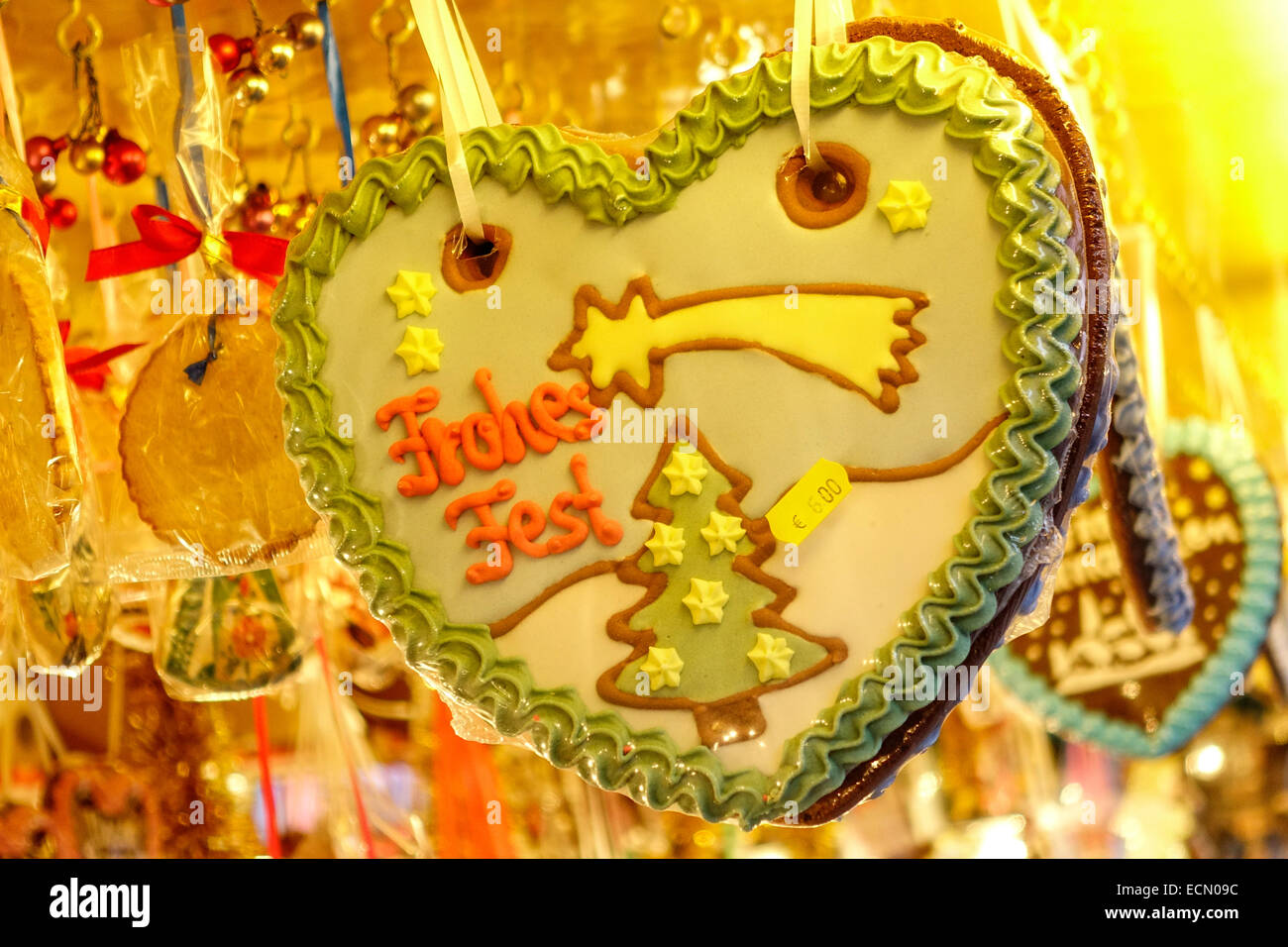 Weihnachtsmarkt, Chriskindlesmarkt in Nürnberg, Middle Franconia, Bayern, Deutschland, Europa Stockfoto