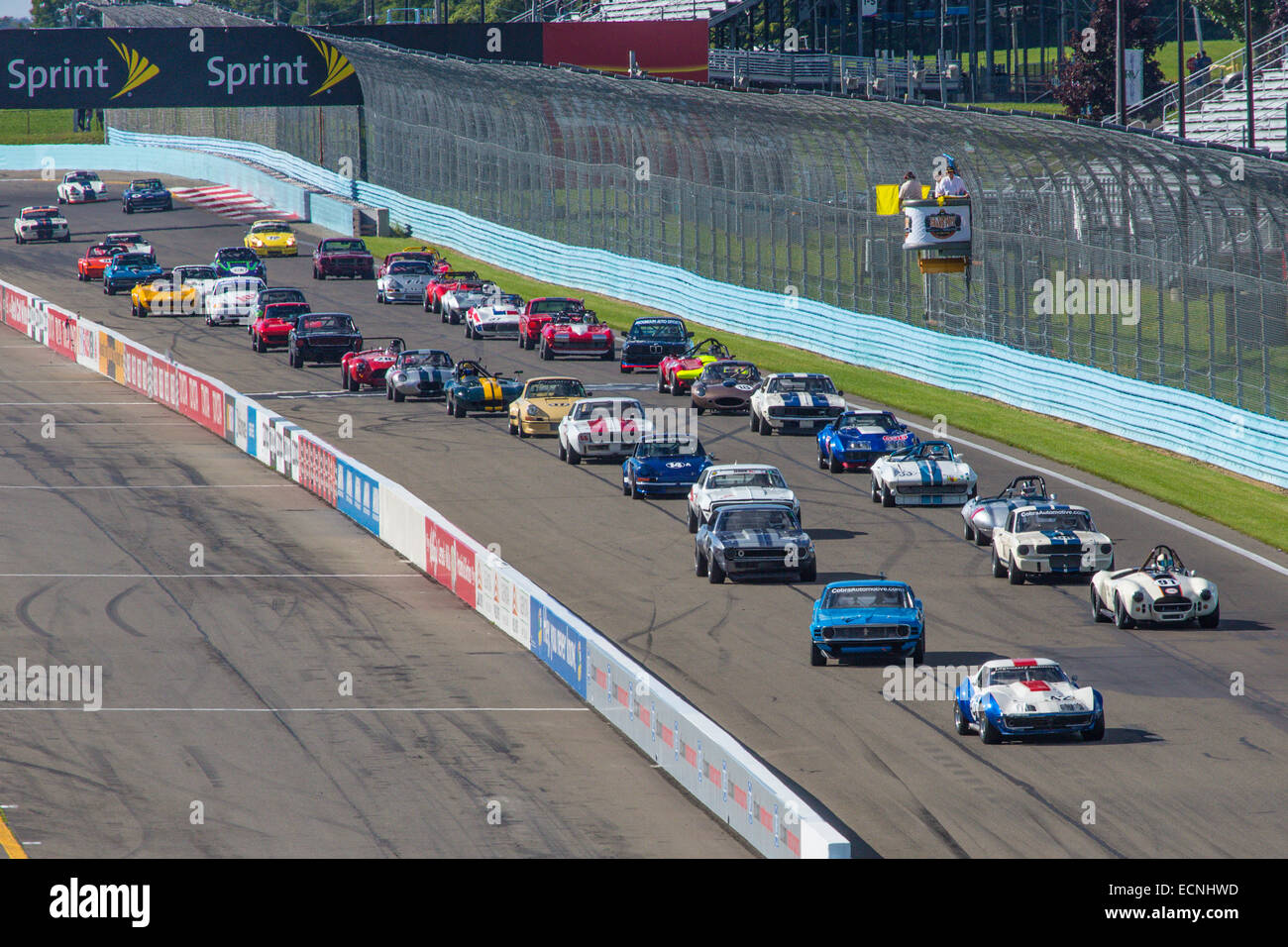 Oldtimer-Rennen bei Glenora Weinkeller US-Oldtimer Grand Prix in Watkins Glen International in der Finger Lakes-Gegend Stockfoto