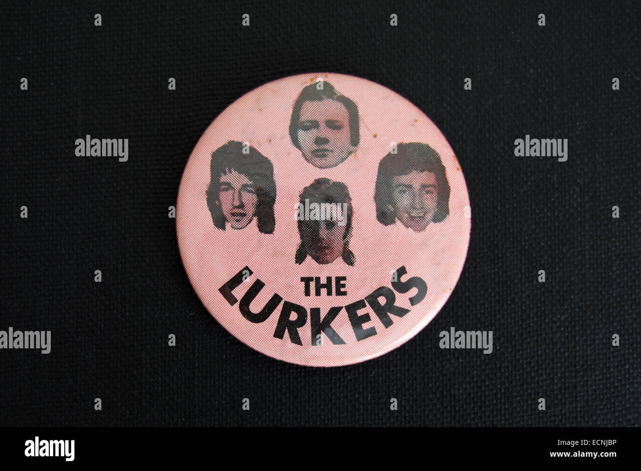 1970er Jahren Revers Abzeichen Förderung der britischen Punk-Rockband, die Lurker Stockfoto