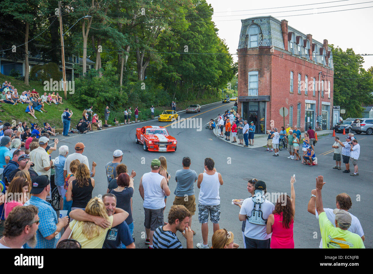 Grand Prix-Festival von Watkins Glen statt 05.09.2014 auf den Straßen in der Innenstadt von Watkins Glen in der Finger Lakes Region von New York Stockfoto