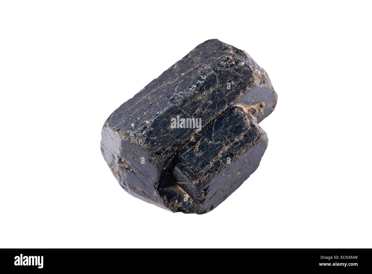 Augit (Pyroxen Gruppe Mineral) Stockfoto
