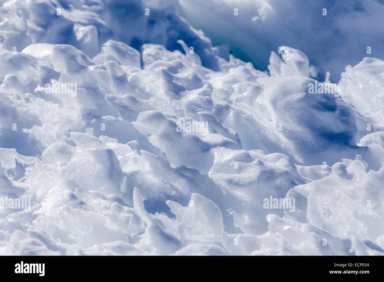 Schnee-Nahaufnahme. Stockfoto