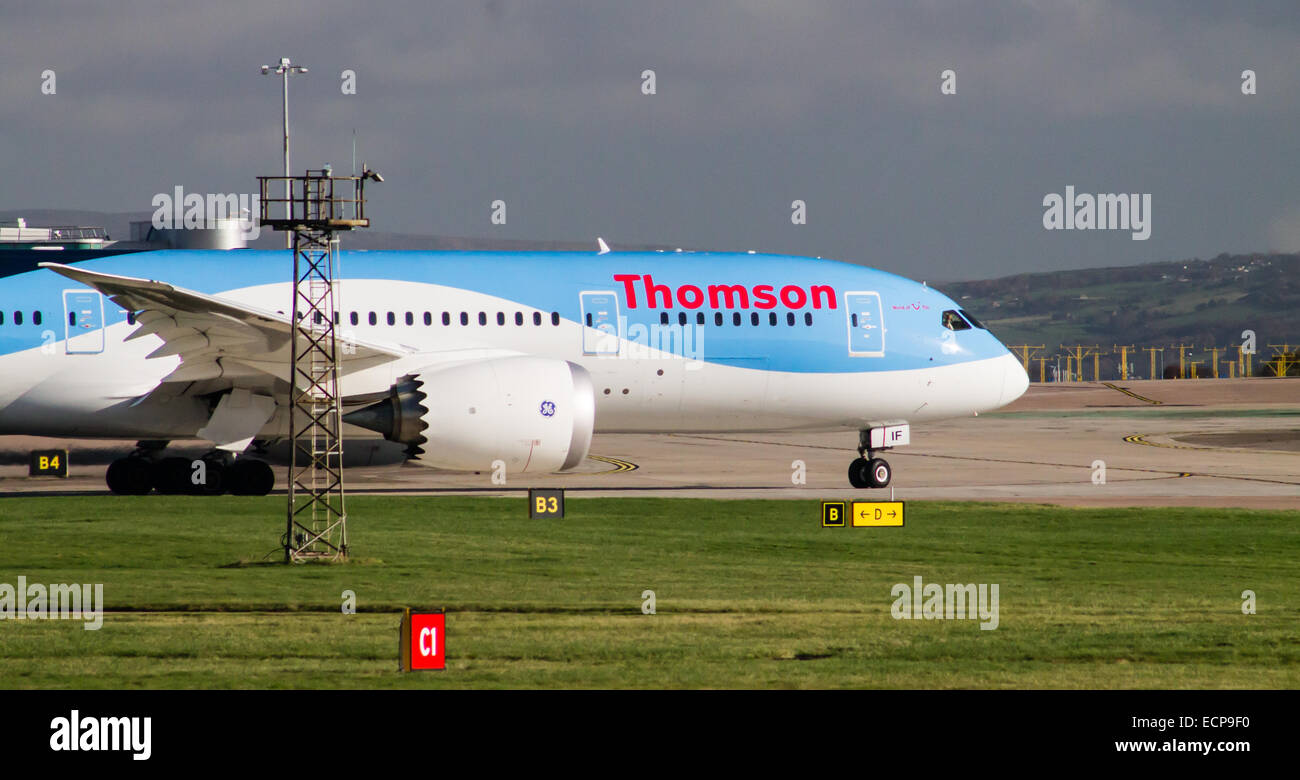Thomson Airways Boeing 787 am Manchester International Airport. Stockfoto