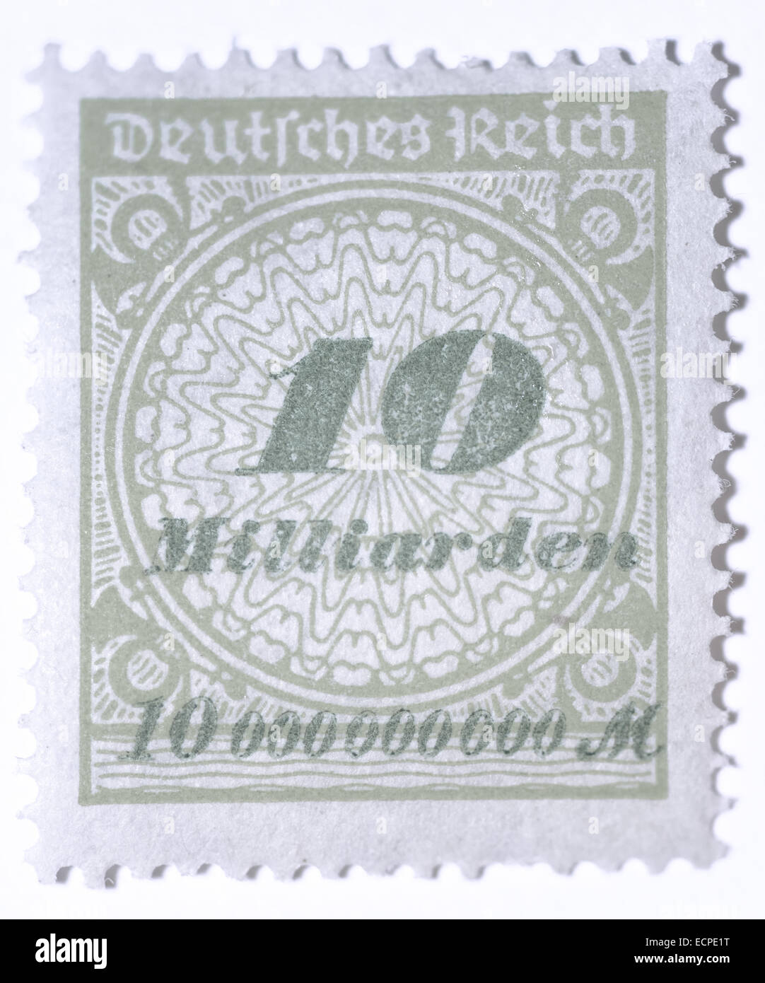 alte deutsche Inflation Briefmarken Stockfoto