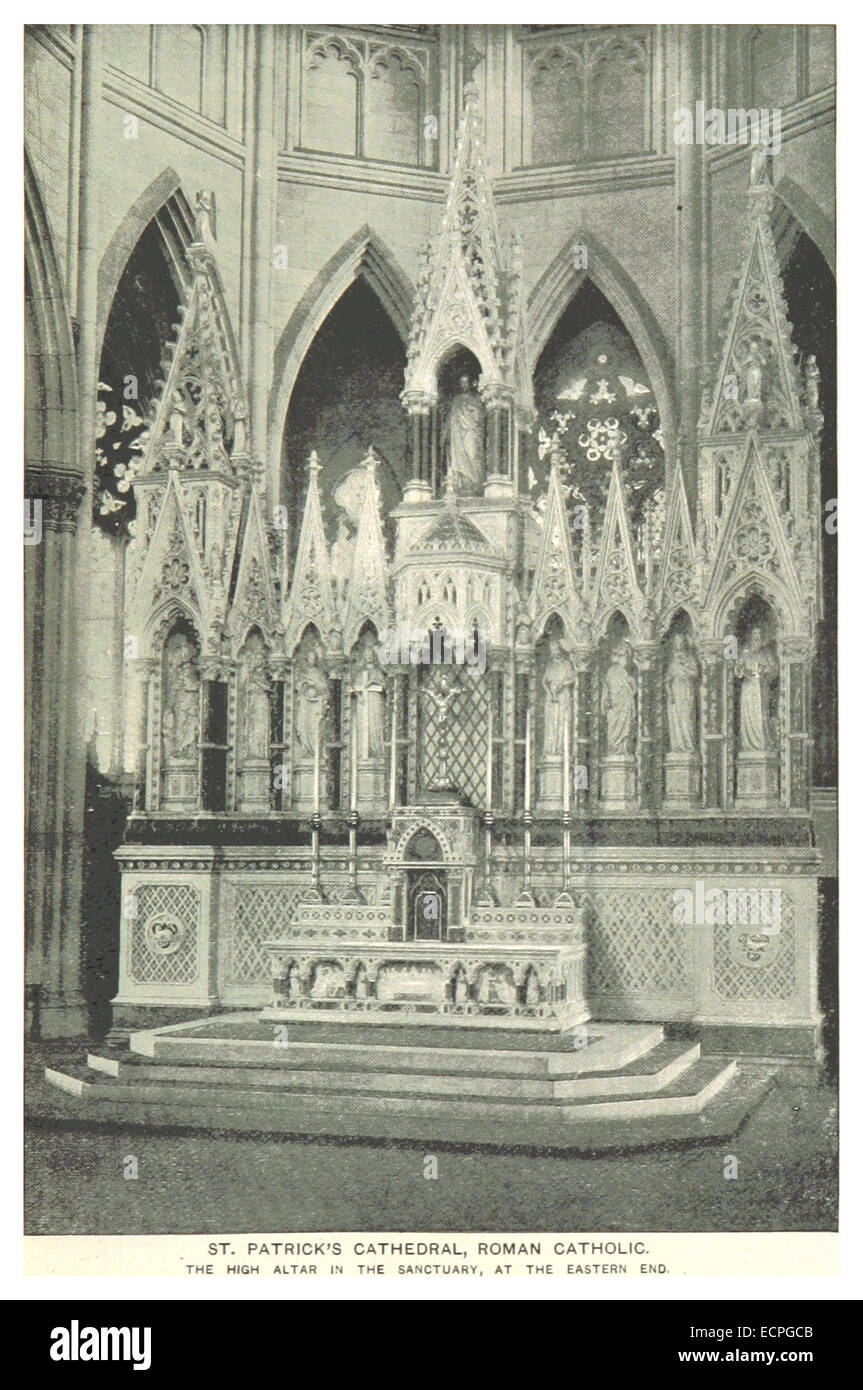 (King1893NYC) pg401 der Hochaltar der ST. PATRICK'S Kathedrale, römisch-katholisch Stockfoto