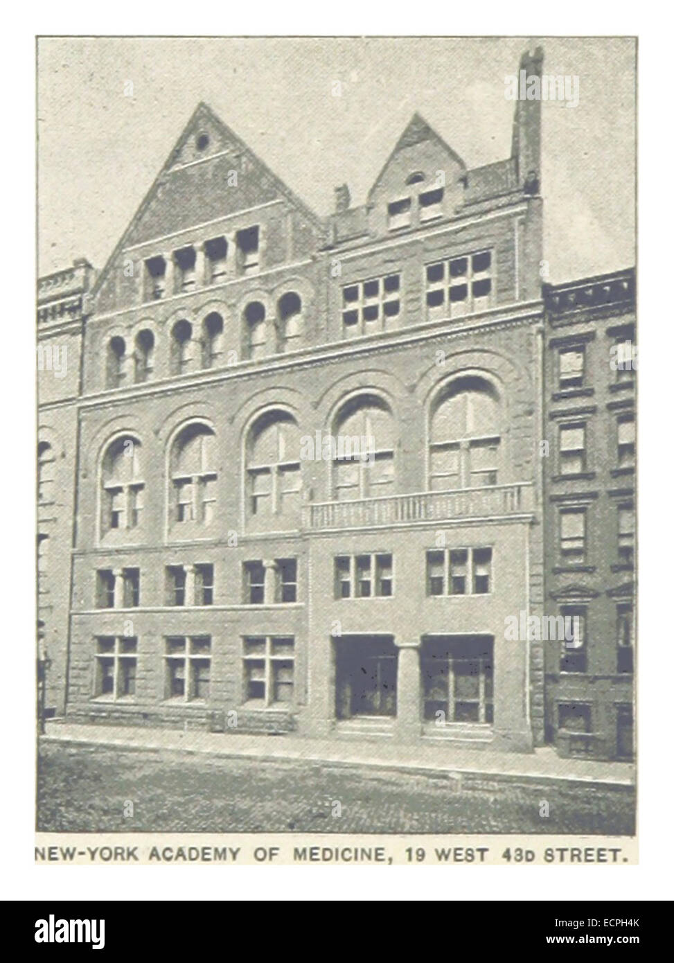 (King1893NYC) pg496 NEW YORK ACADEMY OF MEDICINE, WESTSTRAßE 43D 19 Stockfoto