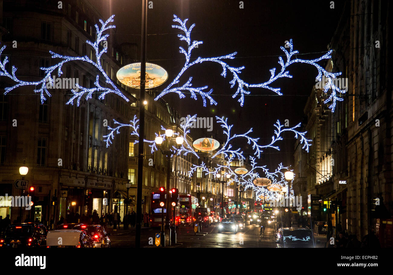 Christmas Lights Regent street Stockfoto