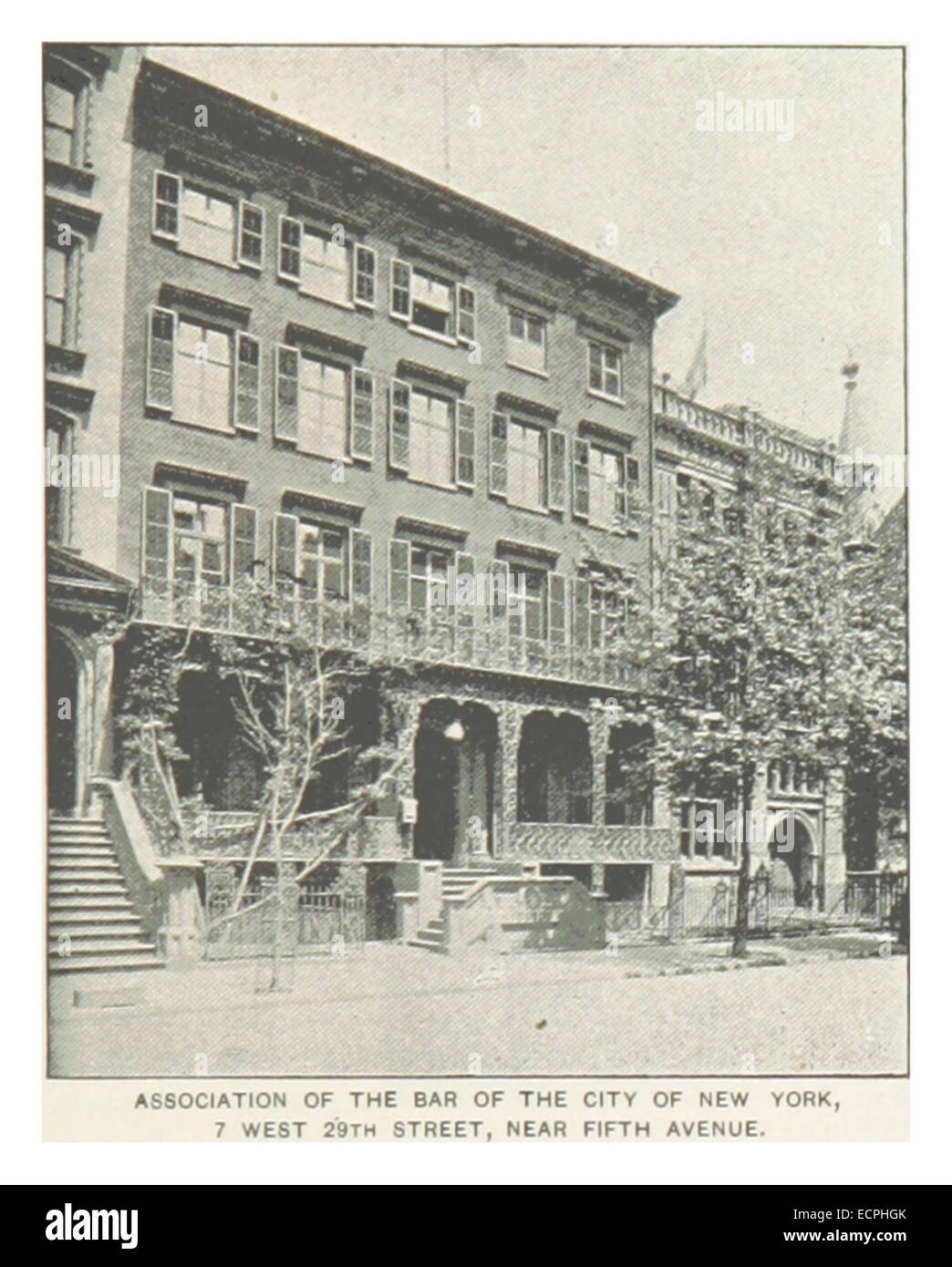 (King1893NYC) pg563 ASSOCIATION OF THE BAR OF THE CITY von NEW YORK, 7 WEST 29TH STREET, in der Nähe von FIFTH AVENUE Stockfoto