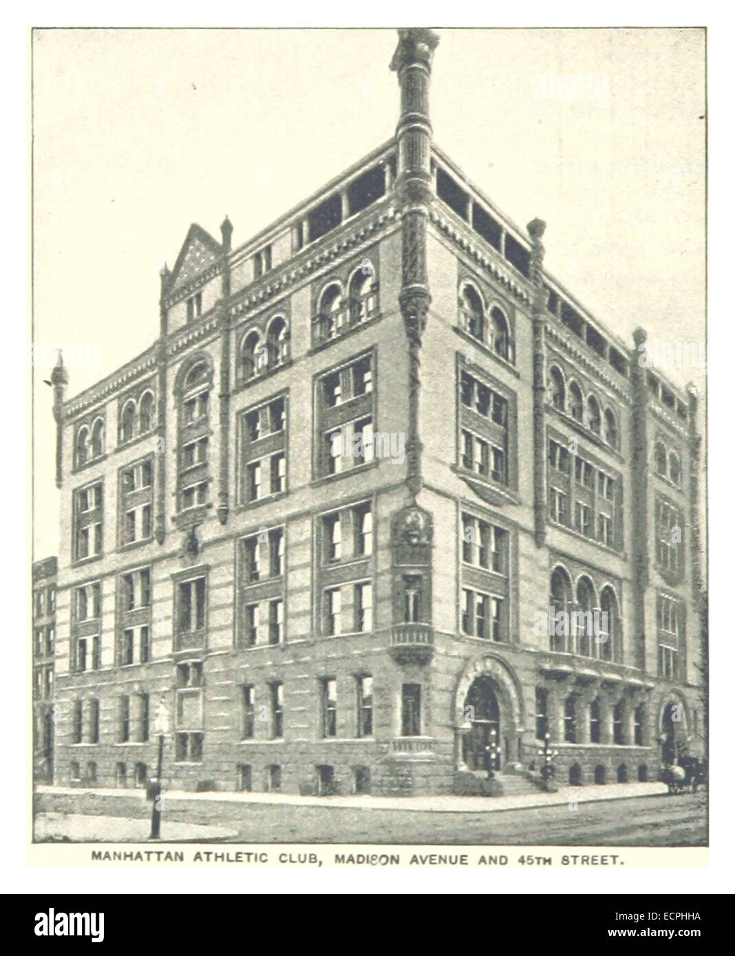 (King1893NYC) pg570 MANHATTAN ATHLETIC CLUB, MADISON AVENUE und 45TH STREET Stockfoto