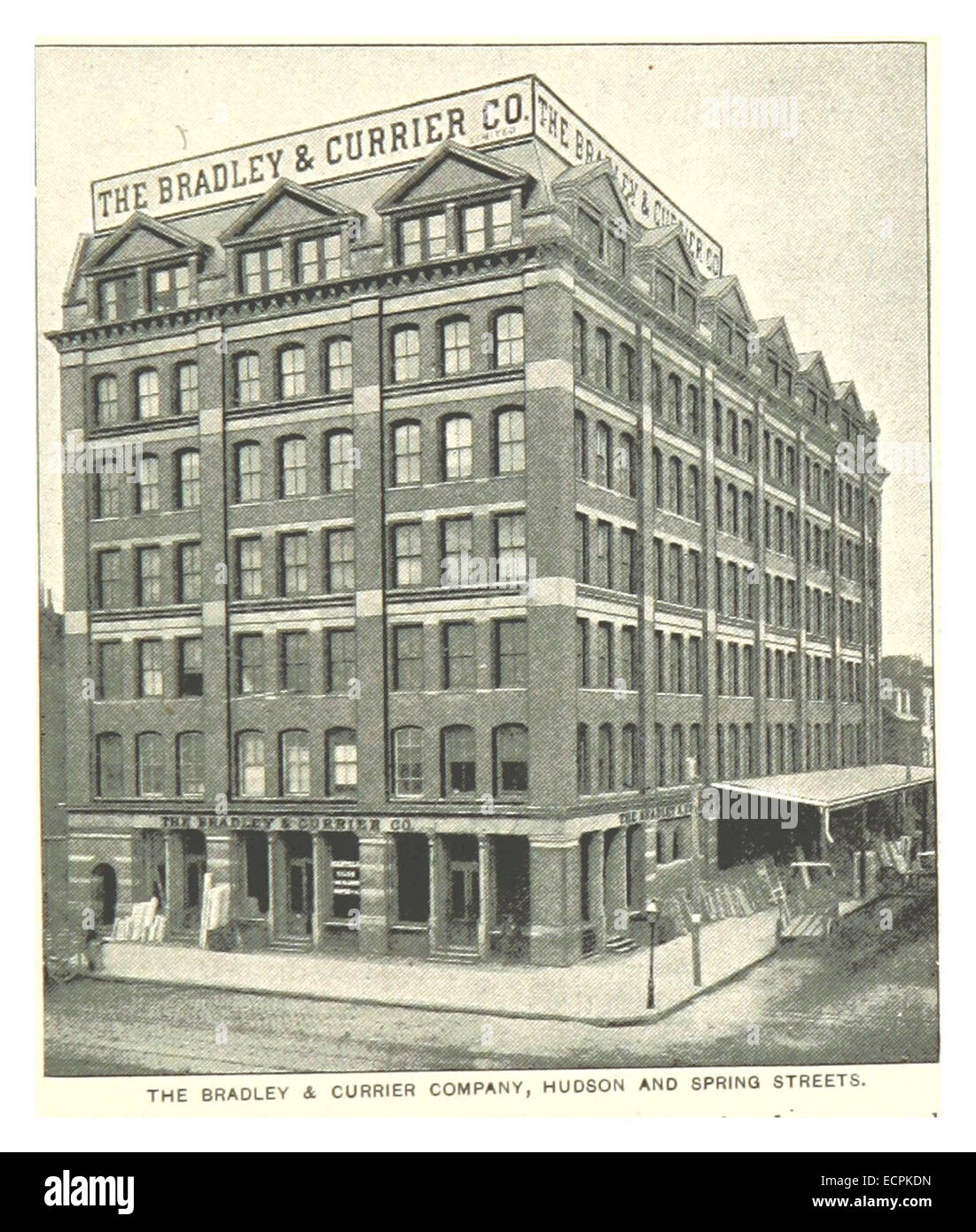 (King1893NYC) pg979 der BRADLEY CURRYS COMP., HUDSON und Frühjahr Straßen Stockfoto