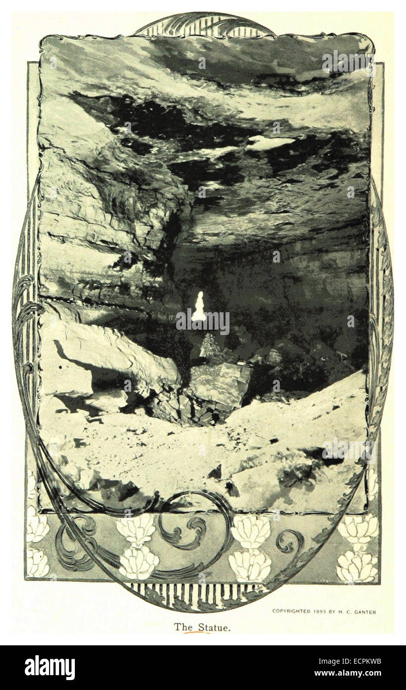 Eine Illustration aus (MC), die eine Statue zeigt, möglicherweise eine bemerkenswerte öffentliche oder Gedenkskulptur, die ihren historischen und künstlerischen Wert unterstreicht. Stockfoto