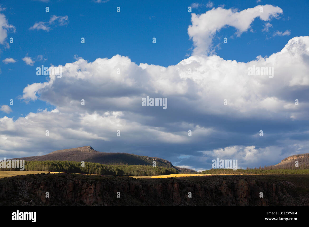Wolken über der SAN-JUAN-Gebirge in der Nähe von BRISTOL Kopf - südlichen COLORADO Stockfoto