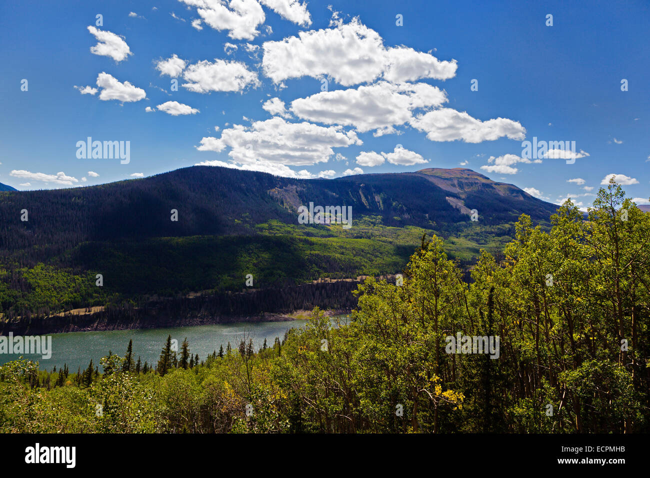 RIO GRANDE Reservoir in den ROCK MOUNTAINS - südlichen COLORADO Stockfoto