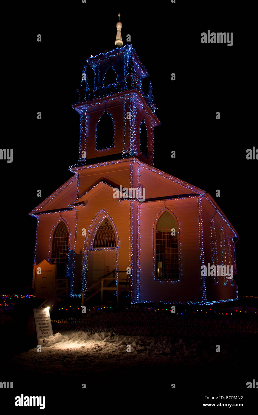 Christuskirche am Upper Canada Village. Stockfoto