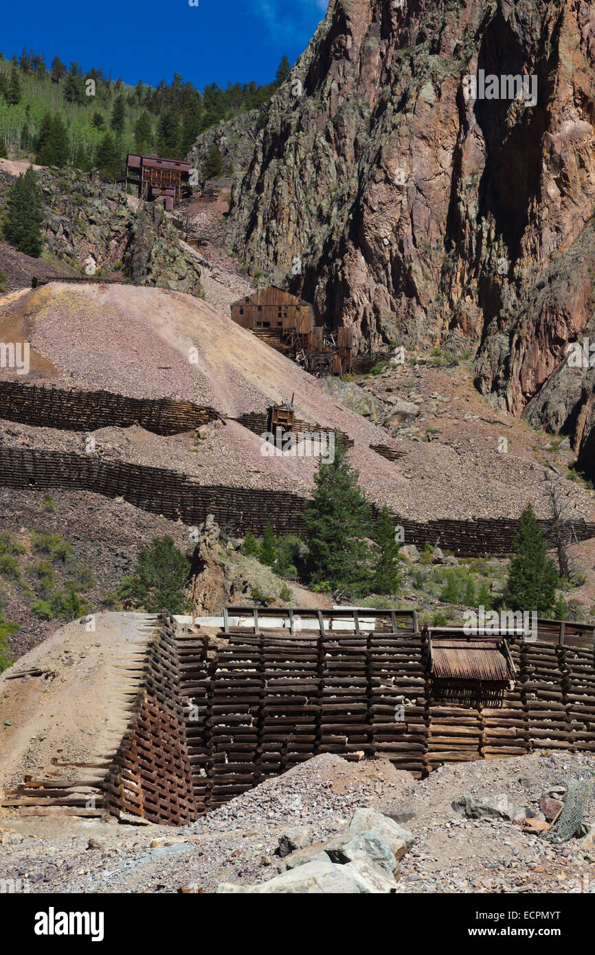 Der BACHELOR-MINE in CREEDE COLORADO wo Silber, bis 1985 abgebaut wurde Stockfoto