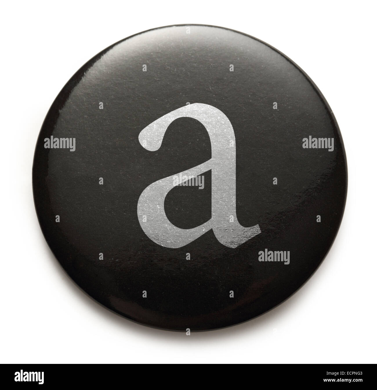 Einzigen lateinischen Kleinbuchstaben schreiben eine isoliert auf weiß Stockfoto