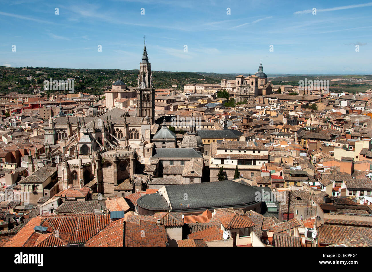 Historische Stadt Skyline Toledo Spanien Spanish Town Stockfoto