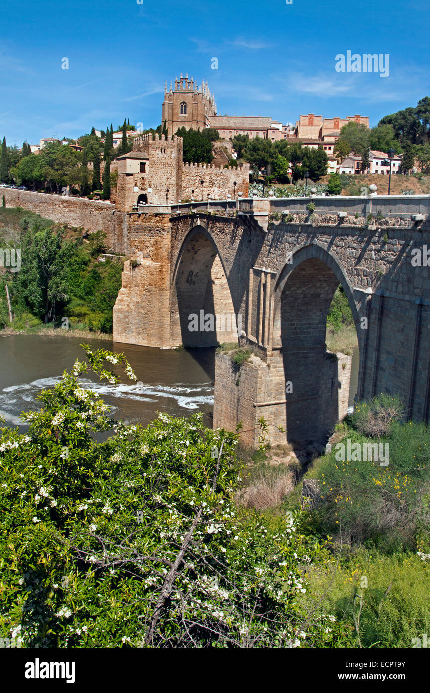 Historische Stadt Skyline Toledo Spanien Spanish Town Stockfoto