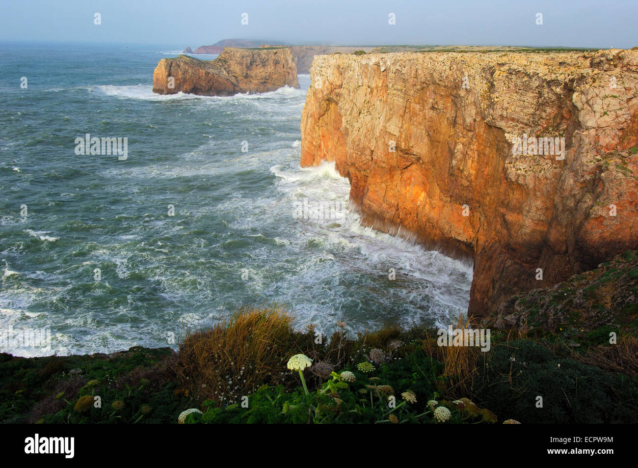 Cabo de Sao Vincente Klippen, Sagres, Algarve, Portugal, Europa Stockfoto