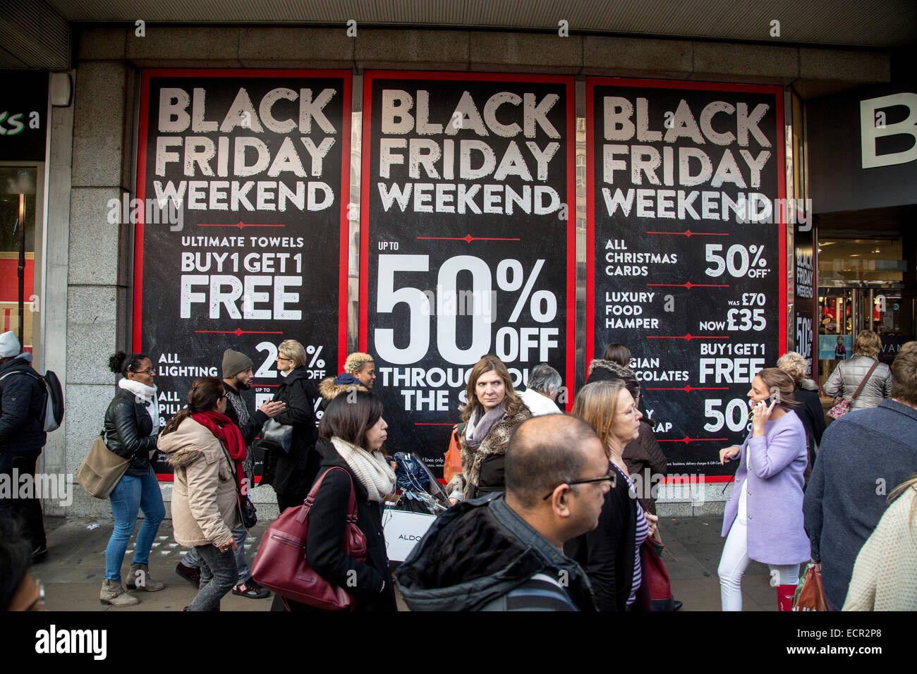 Black Friday shopping Tag Verkauf Rabatt Stockfoto