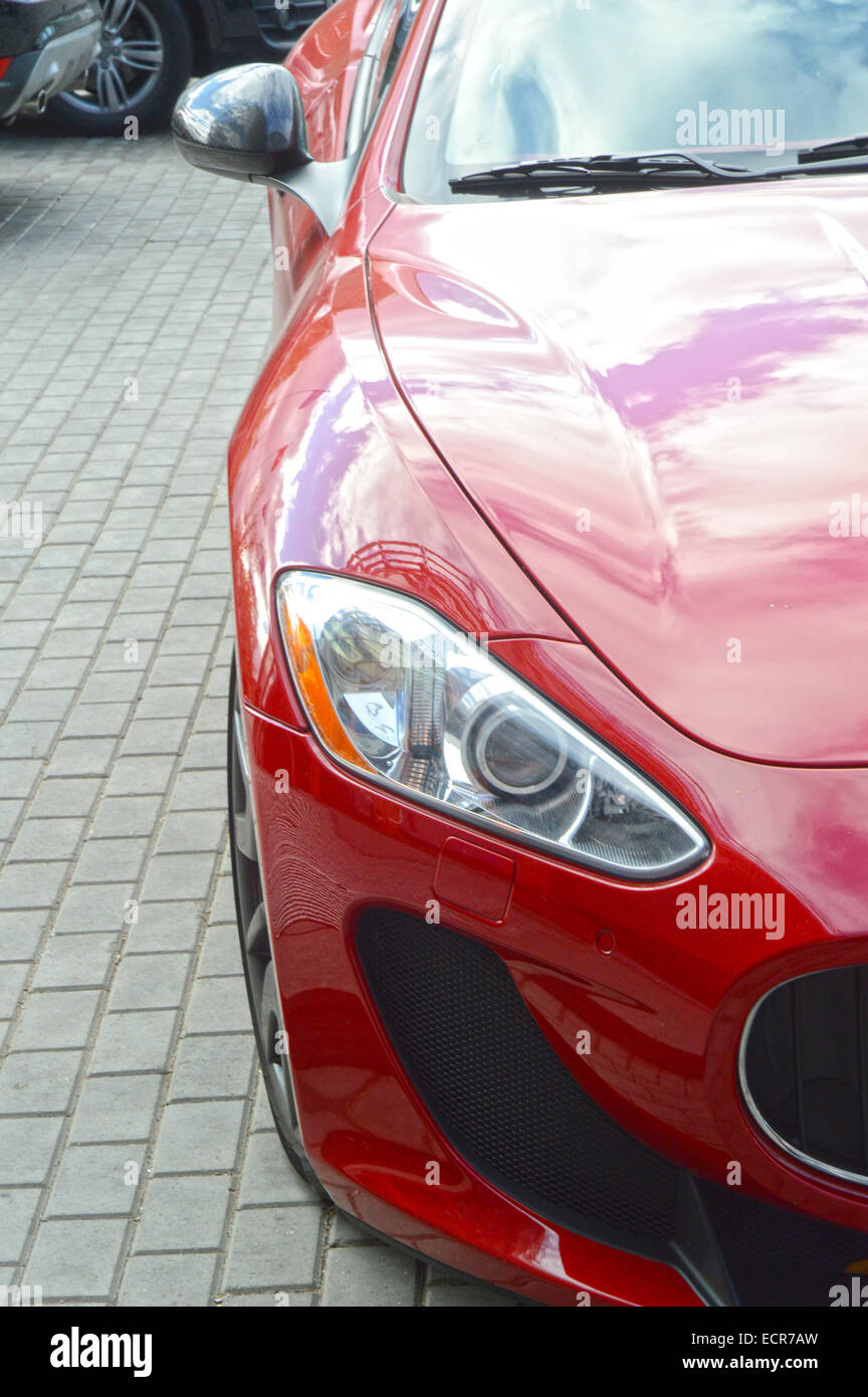 Rote Luxus-Sportwagen Wunsch Stockfoto Rote Luxus-Sportwagen Wunsch Stockfoto