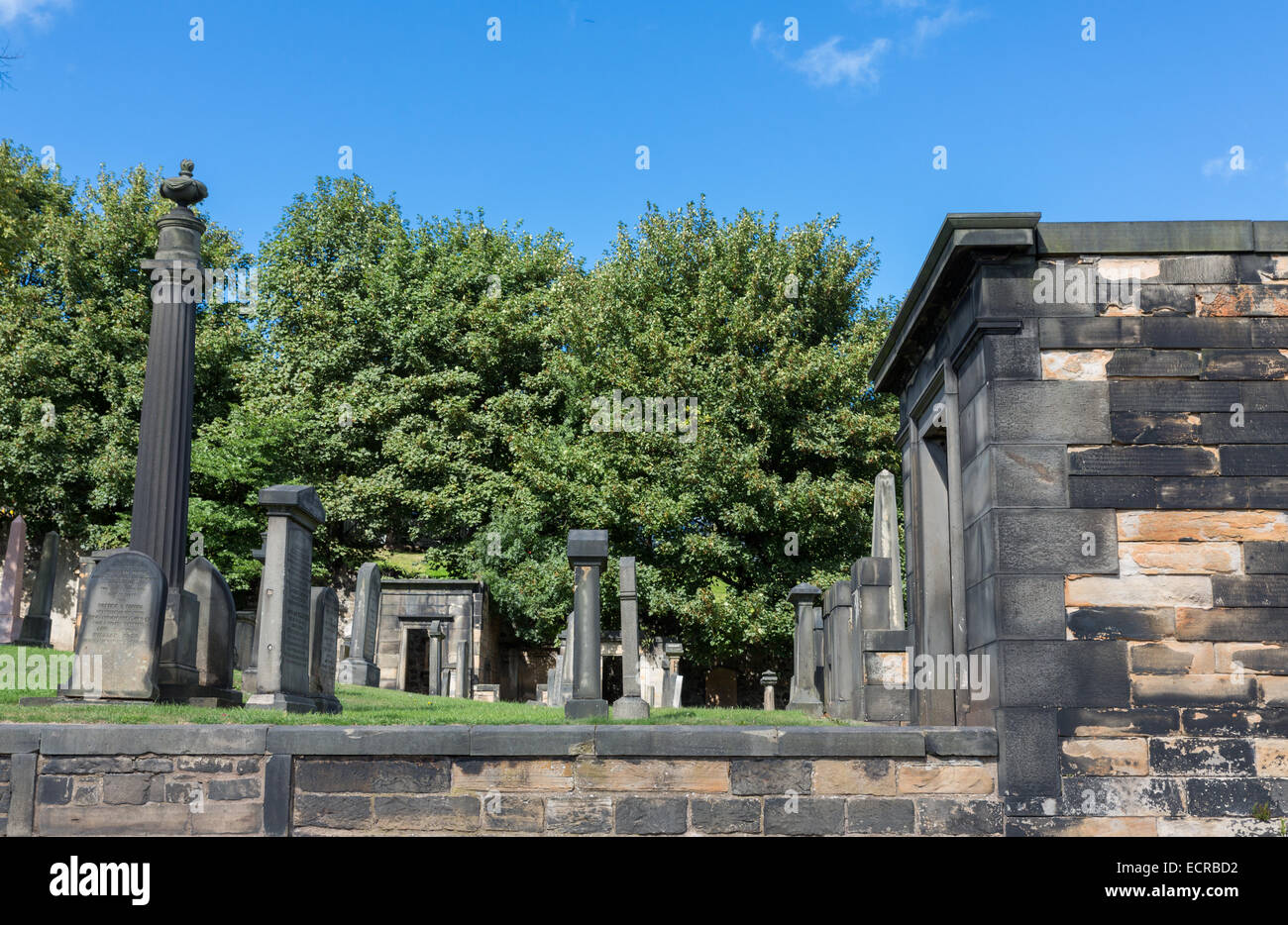 Alter Friedhof in Edinburgh, Schottland. Stockfoto