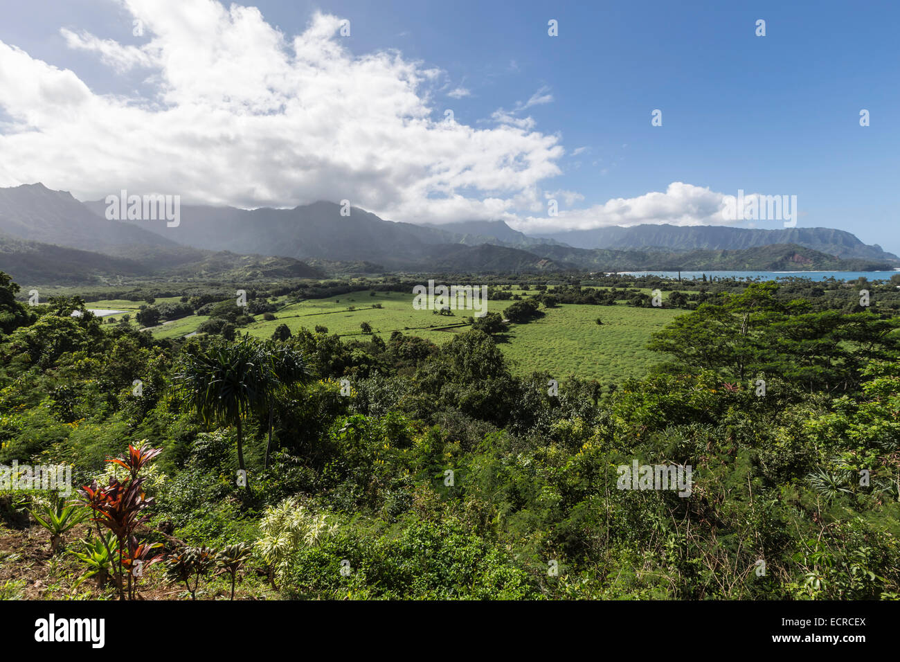 Malerischen Aussichtspunkt an der Ostküste der pazifischen Insel Kauai. Stockfoto