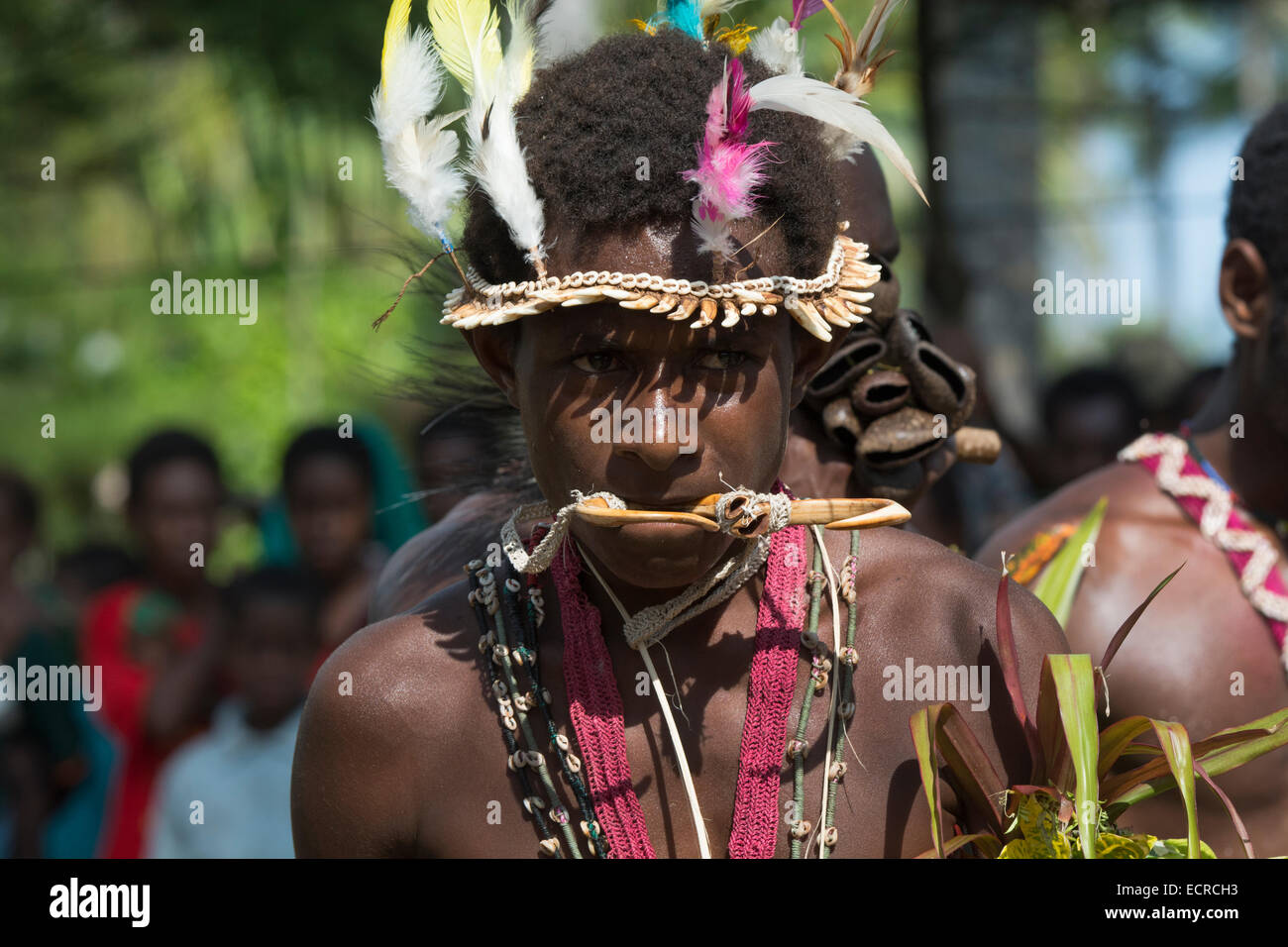Melanesien, Papua-Neu-Guinea, Sepik River Gebiet, Murik Lakes, Karau Dorf. Stockfoto