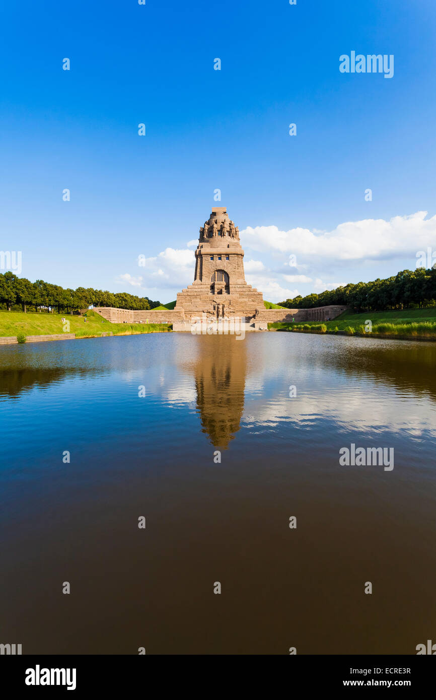 DENKMAL DER VÖLKERSCHLACHT BEI LEIPZIG, SACHSEN, DEUTSCHLAND Stockfoto