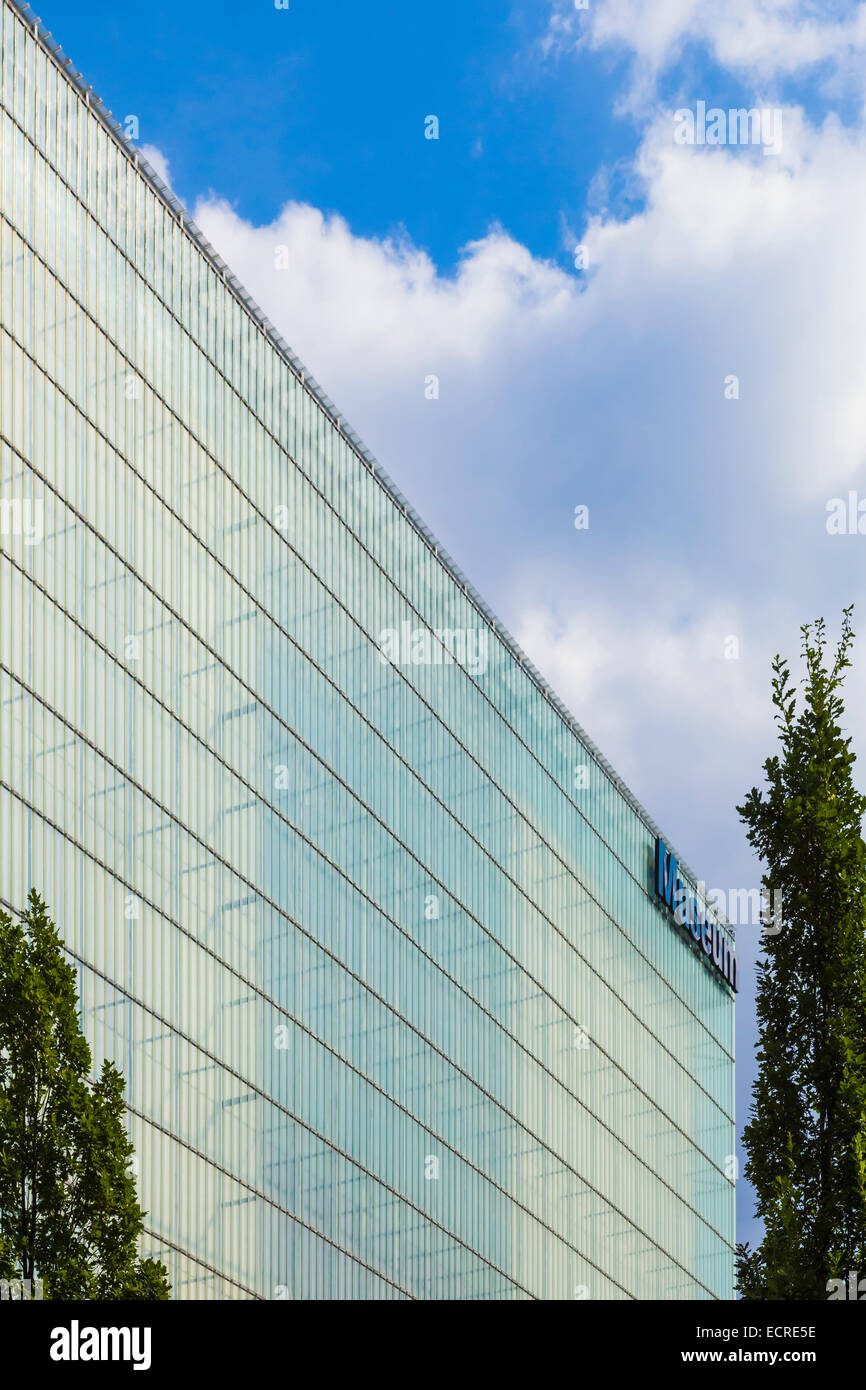 GLASKUBUS DES MUSEUMS DER BILDENDEN LIMÓN LEIPZIG, KUNSTMUSEUM, LEIPZIG, SACHSEN, DEUTSCHLAND Stockfoto