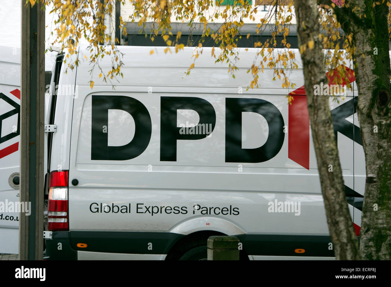 DPD Pakete Lieferwagen Stockfoto