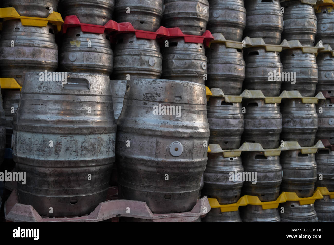 Fässer Bier Stockfoto