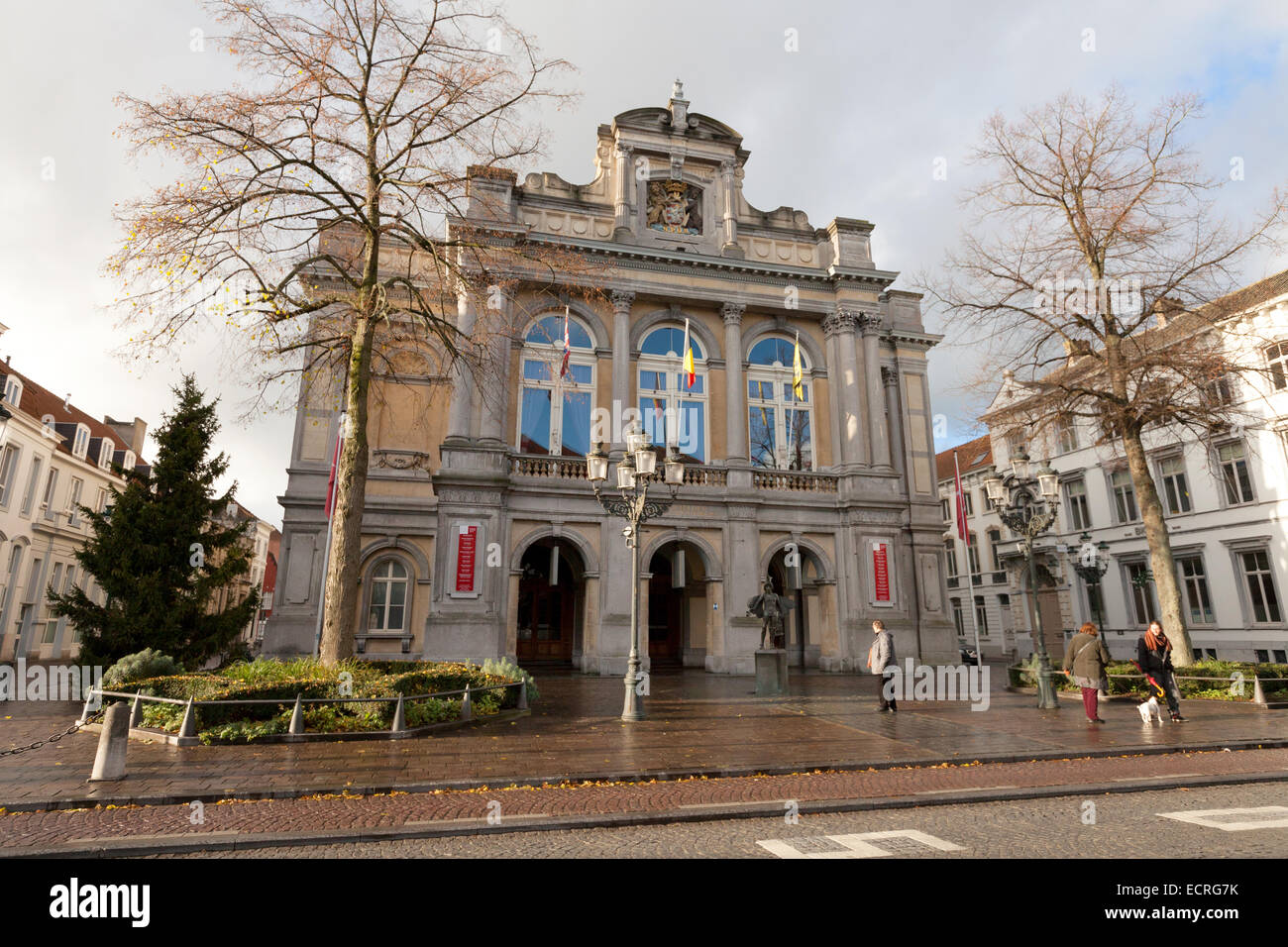 Brügge Theater Gebäudehülle, Brügge, Belgien-Europa Stockfoto