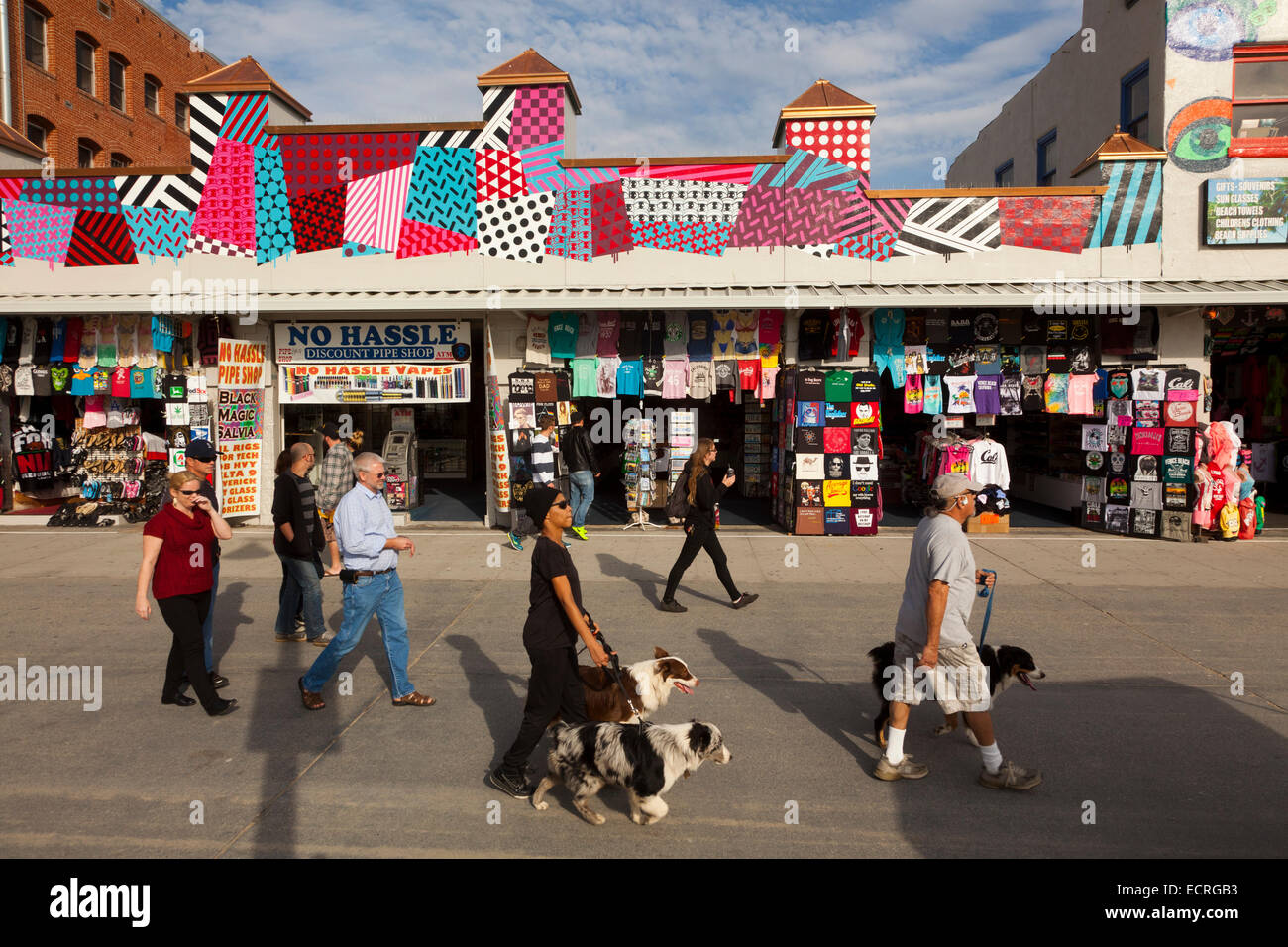 Fuß die Hunde, Venice Beach, Los Angeles, California, Vereinigte Staaten von Amerika Stockfoto