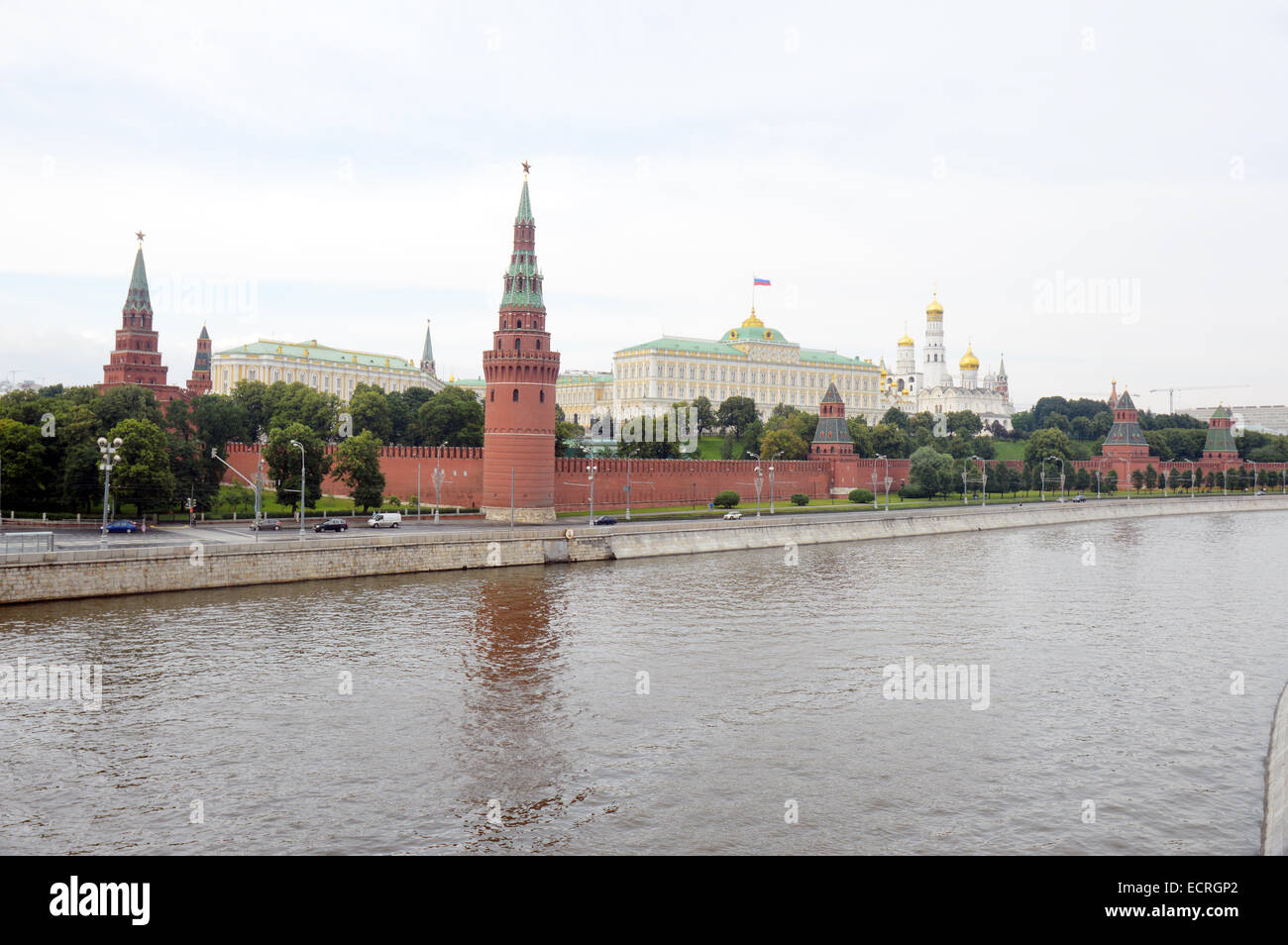 Kreml Moskau Moskwa Sommertag Juni Regentag Stockfoto