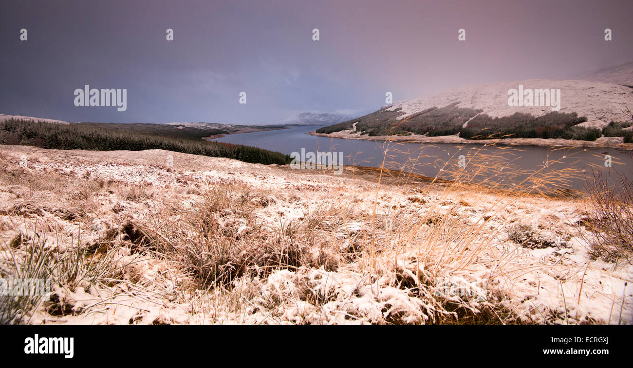 Winter im Hochland von Schottland, Großbritannien Stockfoto