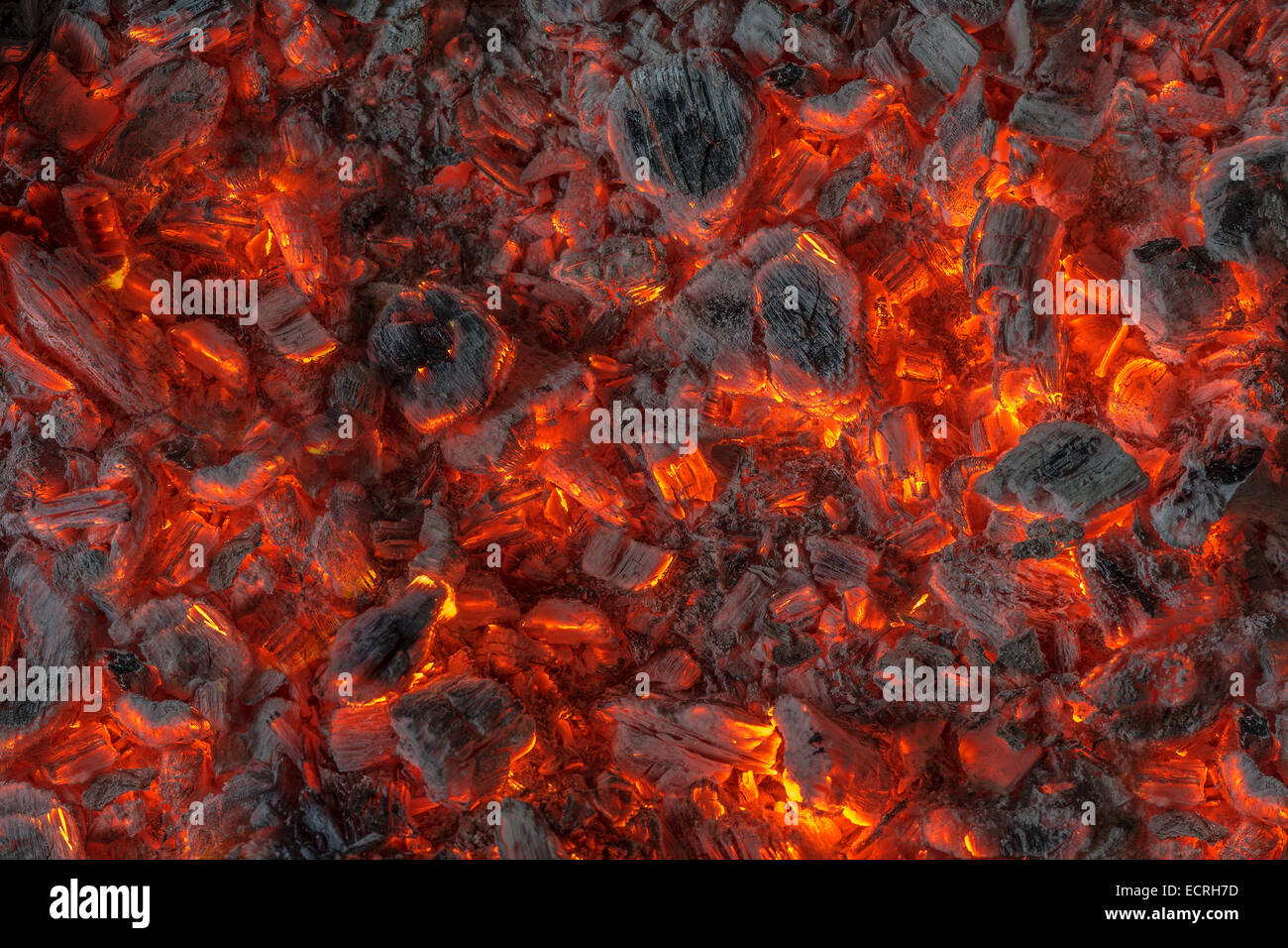 Glühlampe orange und rote Glut Textur Stockfoto