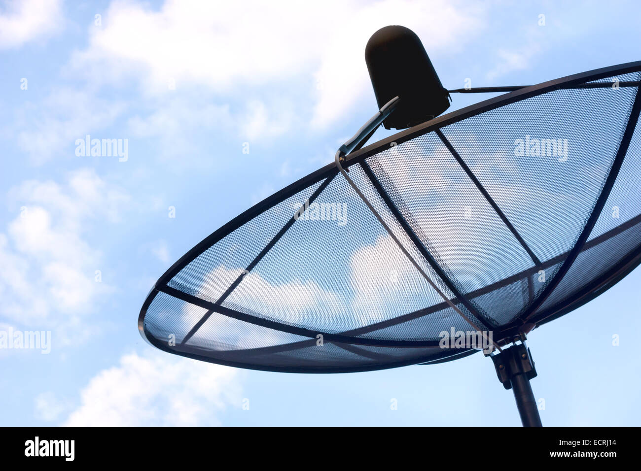 Satellitenschüsseln Stockfoto