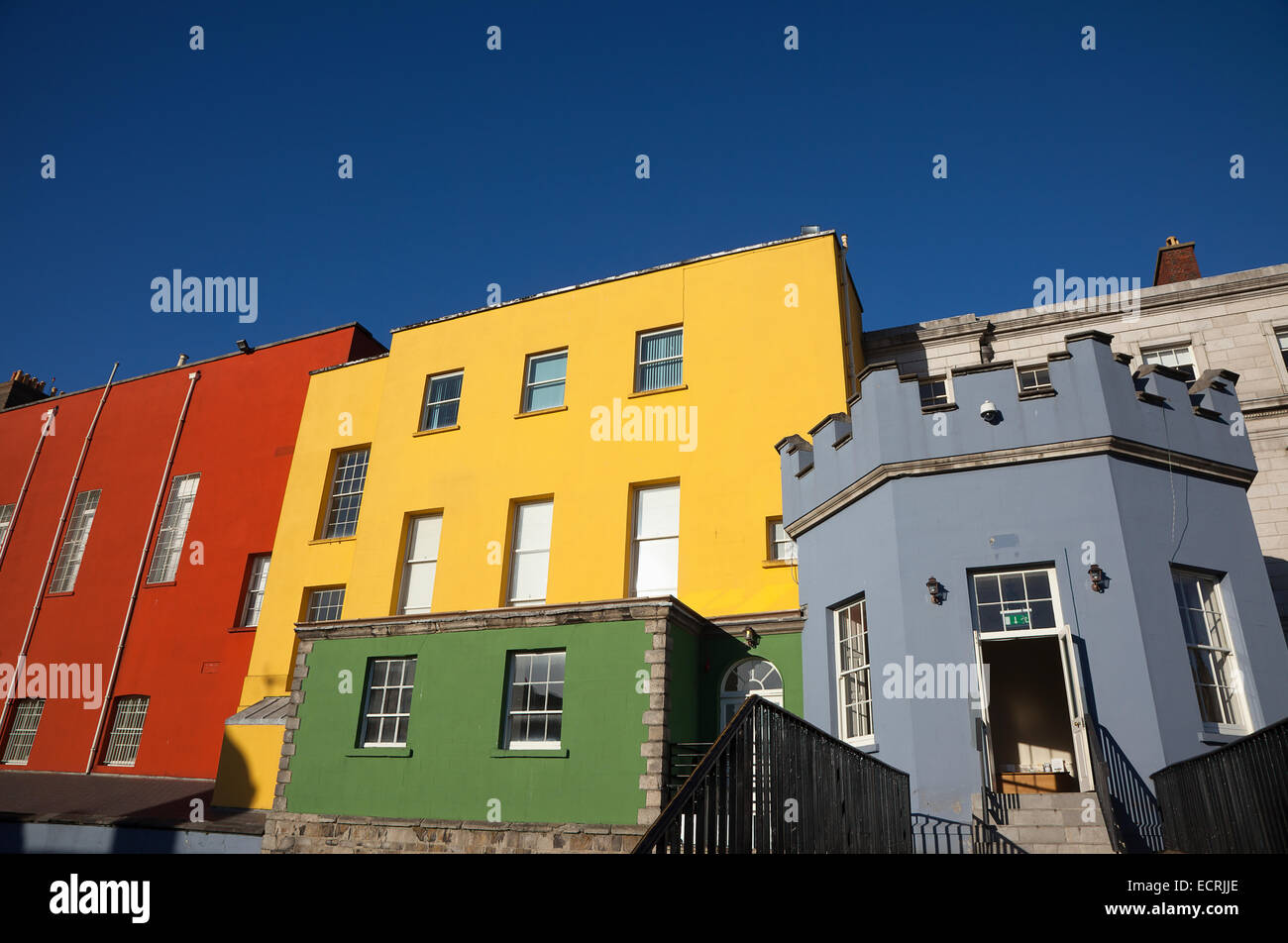 Irland, Dublin, äußere des Dublin Castle, ehemaliger Sitz der britischen Herrschaft nun irische Regierung Büros. Stockfoto