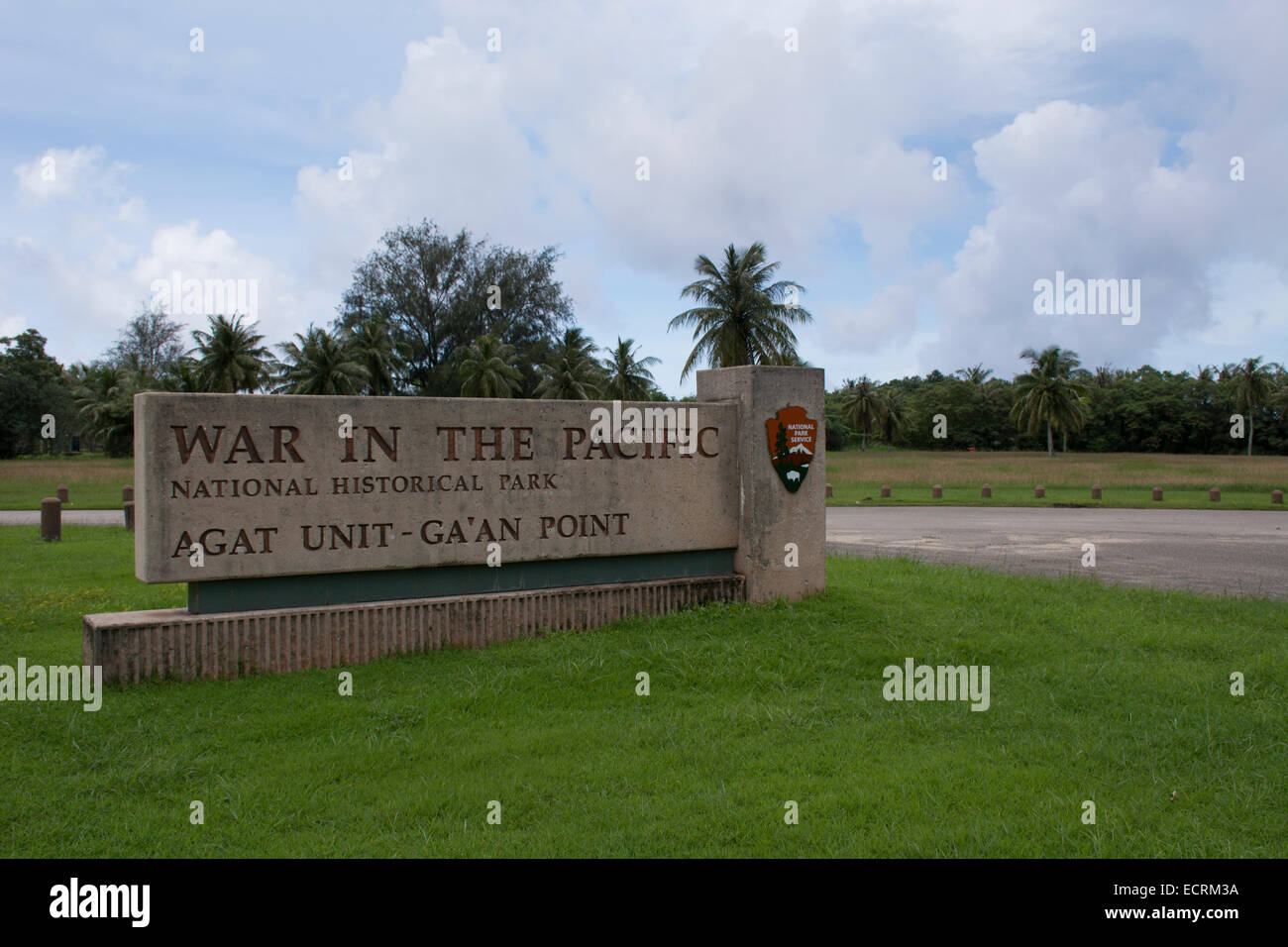 Mikronesien, Marianen, US-Territorium Guam, Agat. Krieg im Pazifik National Historic Park, Ga'an Punkt. Stockfoto