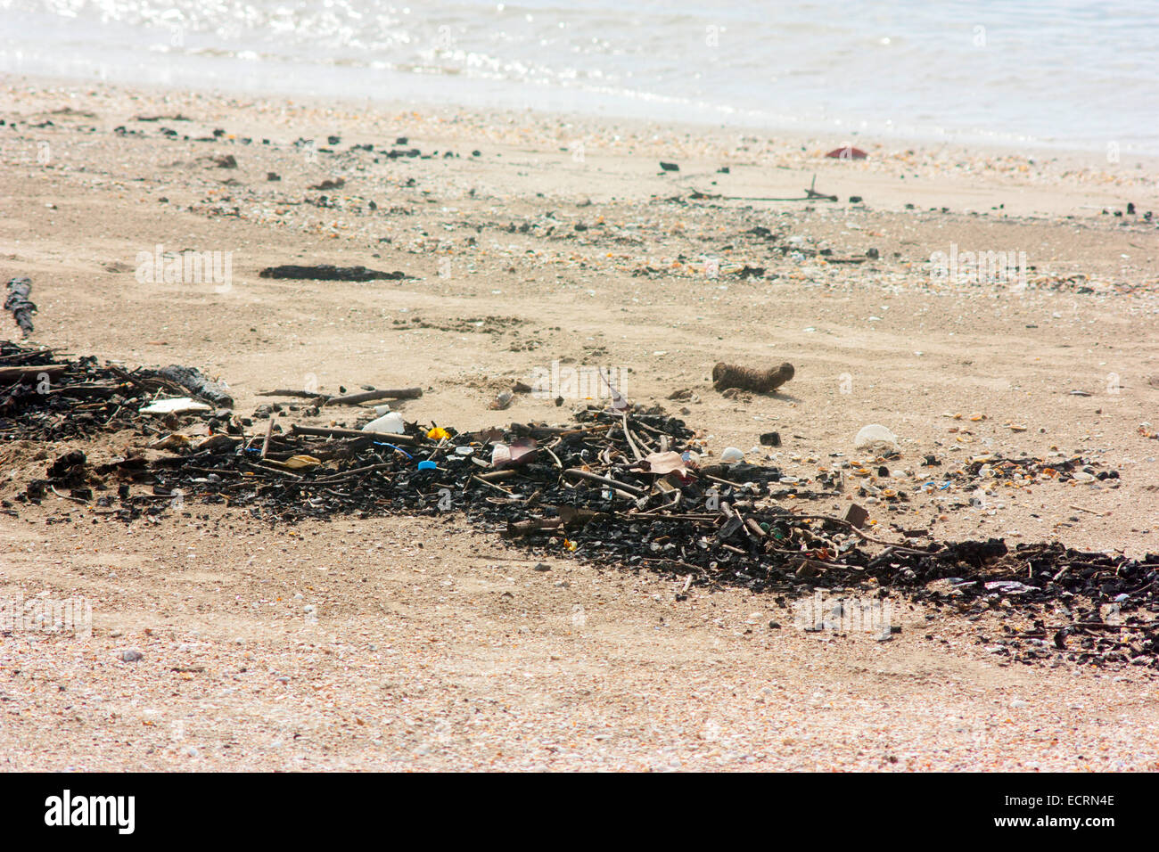 schmutzige Strände Stockfoto
