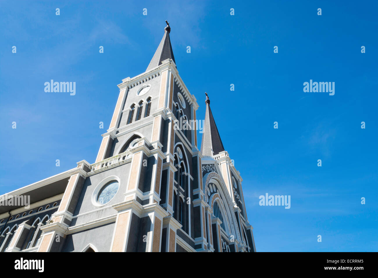 Schöne Christian Kirche, katholische Kirche, Jantaburi Provinz, Thailand Stockfoto