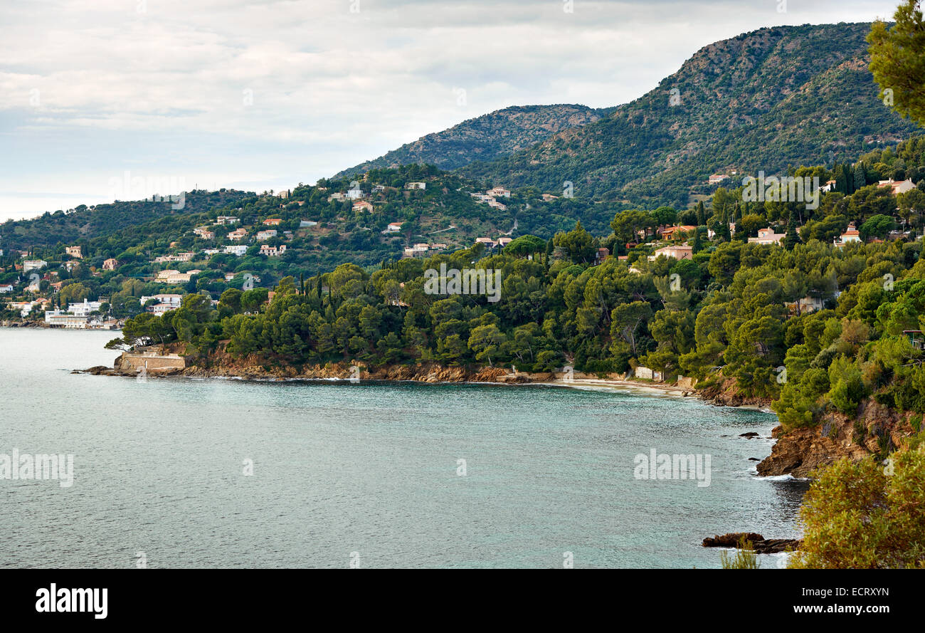 Le Lavandou - Badeort an der Mittelmeerküste von Frankreich, Côte d ' Azur Stockfoto